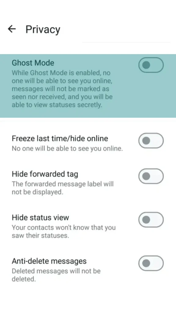 Ghost Mode